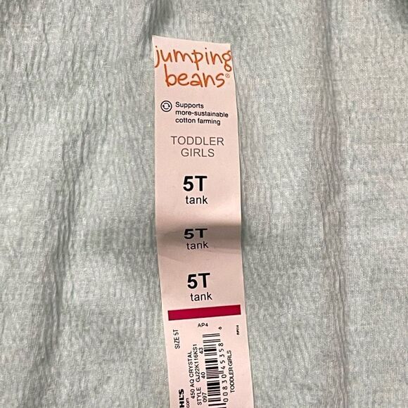 Jumping Beans Toddler Girl’s Aqua Blue Tie Shoulder Tank Top 5T - Picture 6 of 8